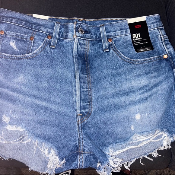 Levi's 501 Original Fit High Rise Women's Shorts - Picture 7 of 7